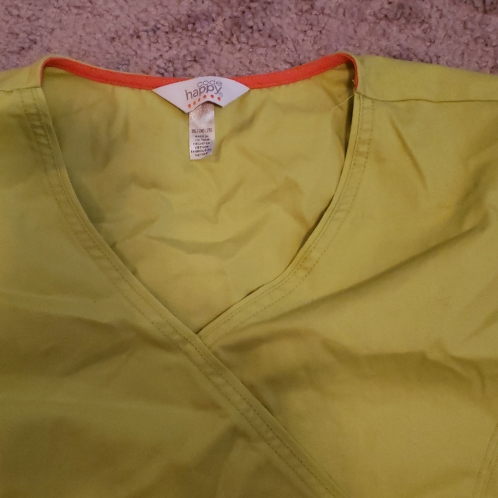 Code Happy Nurse Scrub Top View 2